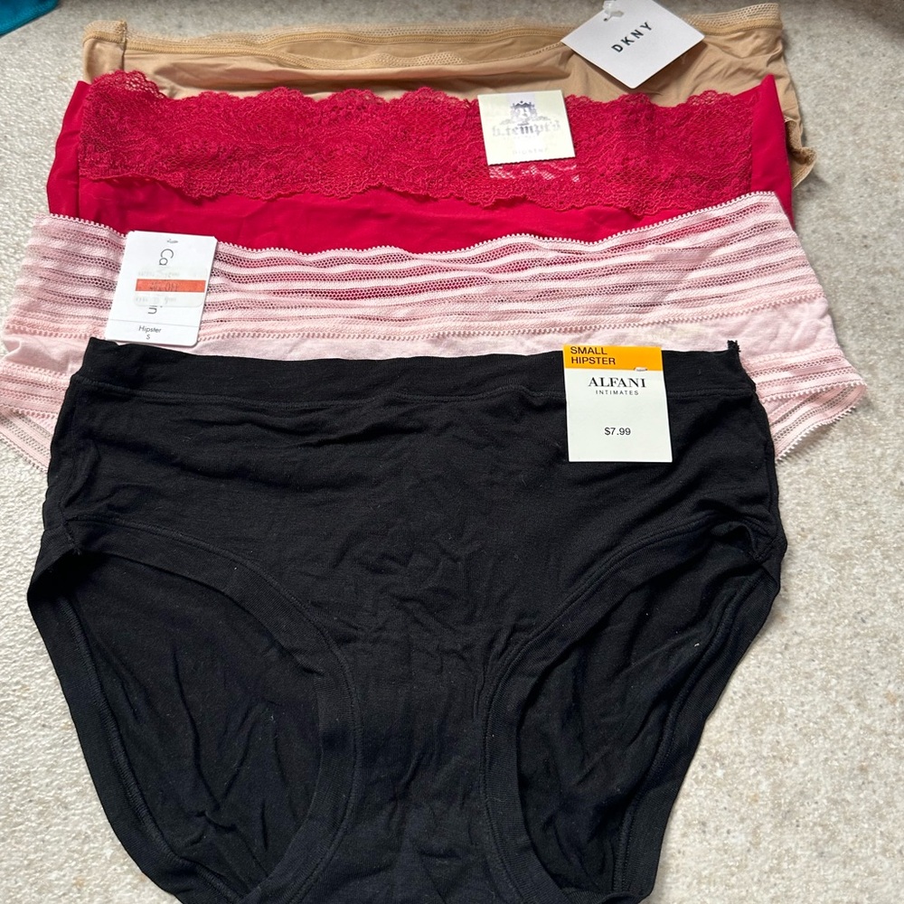 4 Pair Size Small Hipster Panties DKNY B.Tempt’d Alfani & Calvin Klein - Picture 10 of 10
